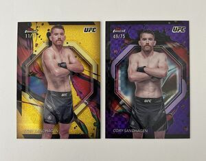 (Lot of 2) 2024 Topps Finest UFC Cory Sandhagen /75 (Gold & Purple)